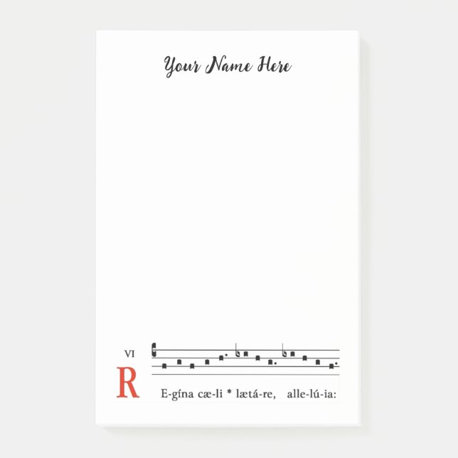 Bloco De Notas Música Clássica Gregoriana Cante Católica (Frente)