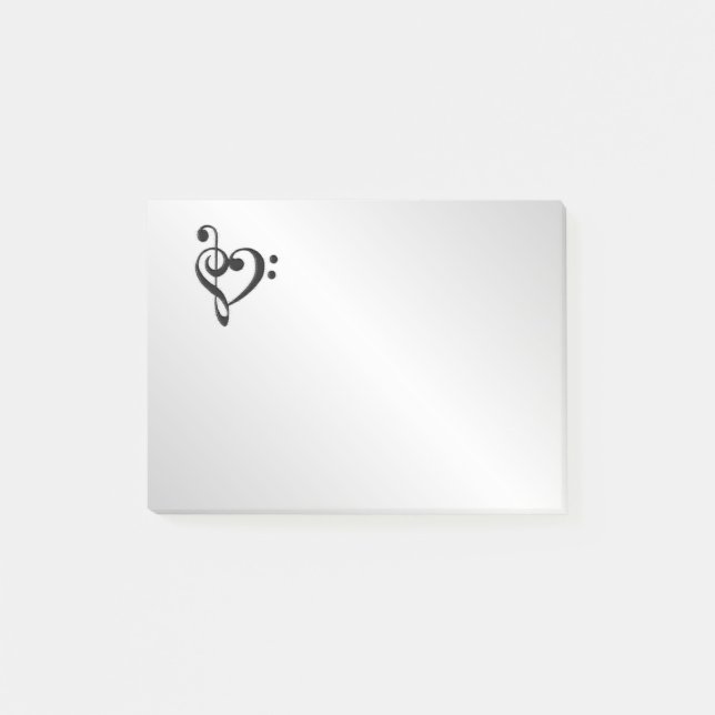 Bloco De Notas Música Clef Heart (Frente)
