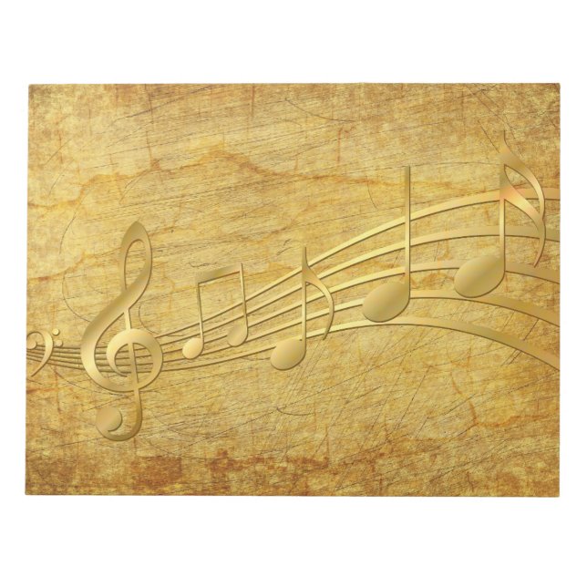 Bloco De Notas Música Notas Vintage Paper (Frente)