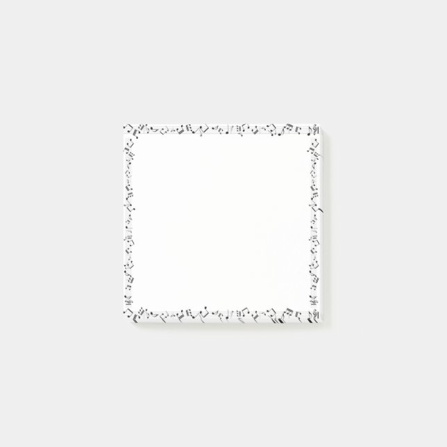 Bloco De Notas Musical Note Boarder Treble Clef Musico (Frente)