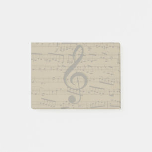 Bloco De Notas Musical Treble Clef sheet