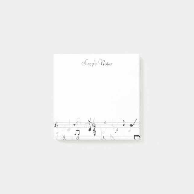 Bloco De Notas Musical Whimsic Music Note Musical (Frente)