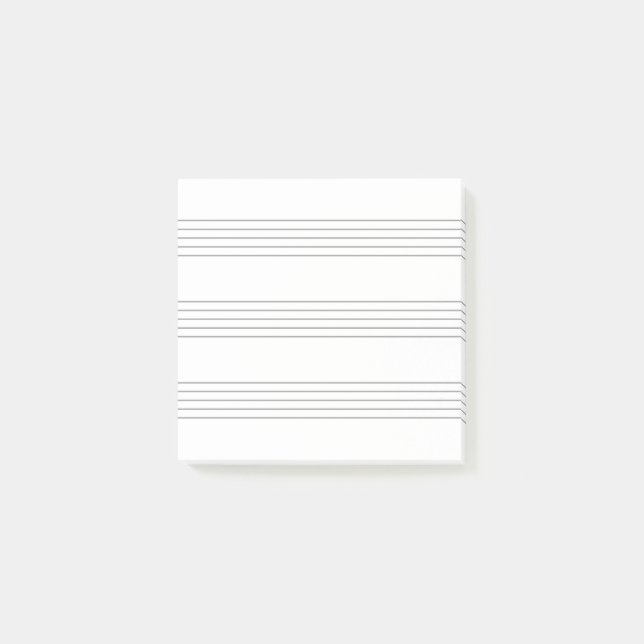 Bloco De Notas Musik Notenlinien, minimalistisch, quadratisch (Frente)