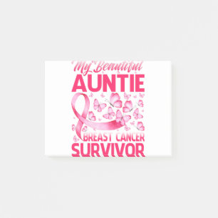 Bloco De Notas My Beautiful Auntie Breast Cancer Survivor Butterf
