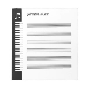 Bloco De Notas My Music - Musicians Impromptu Notepad (S)