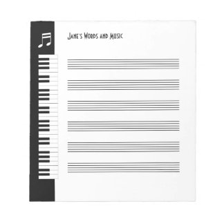 Bloco De Notas My Music - Musicians Impromptu Notepad (S)