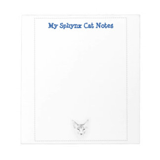 Bloco De Notas My Sphynx Cat Notes Cute Sketch