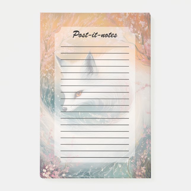Bloco De Notas Mystic Bloom Primavera Fox Watercolor (Frente)