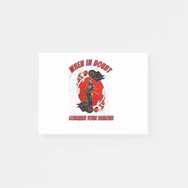Bloco De Notas Na dúvida, conquiste seus demônios (Frente)