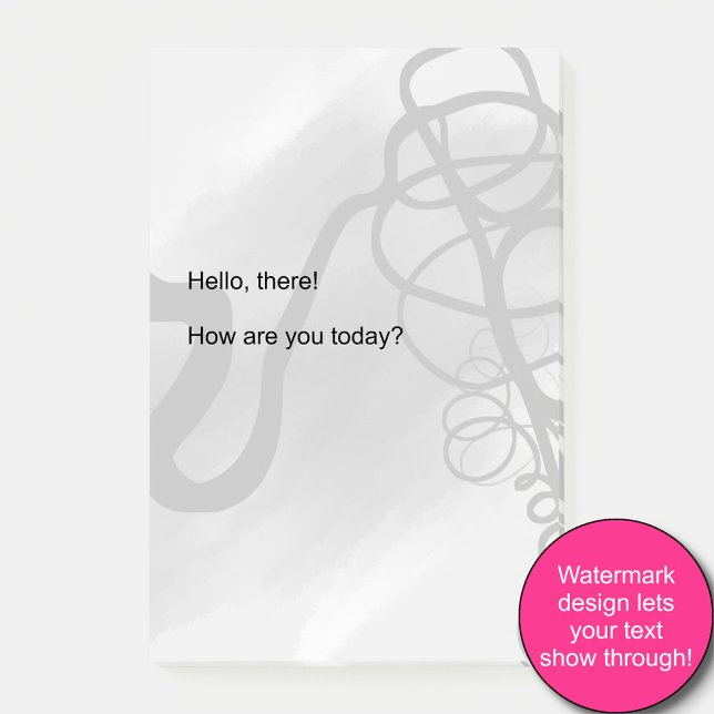 Bloco De Notas Na grade: Cinza Abstrato, Preto e Branco (Criador carregado)