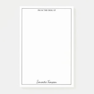 Bloco De Notas Na Mesa Do Papel De Escritório De Nome Personaliza