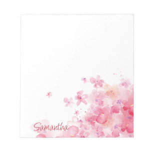Bloco De Notas Na moda de Aquarela Moderna Colorida Floral