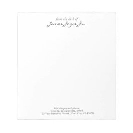 Bloco De Notas Na moda moderno manuscrito Da Mesa Do