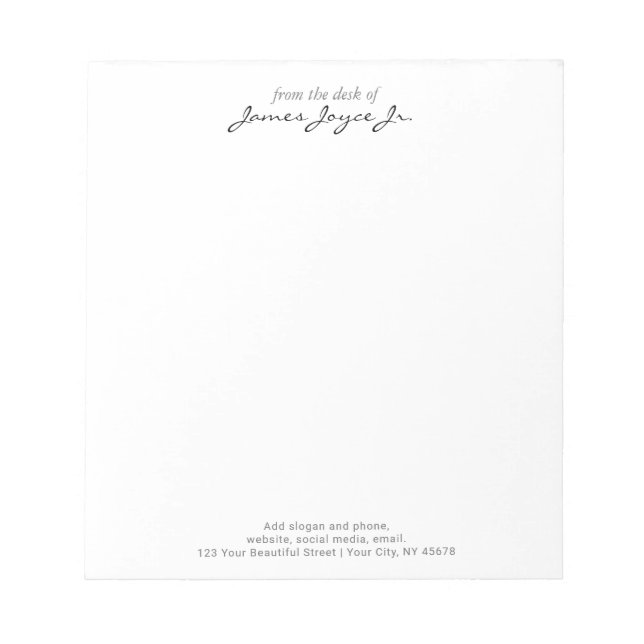 Bloco De Notas Na moda moderno manuscrito Da Mesa Do (Frente)