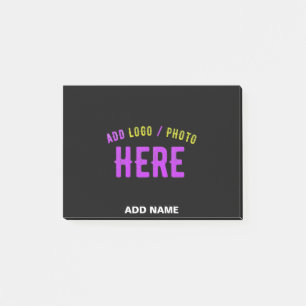 BLOCO DE NOTAS NA MODA MODERNO PERSONALIZÁVEL NEGRO VERIFICADO CO