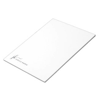 Bloco De Notas Na moda Script Monograma Personalizado Stationery