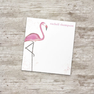 Bloco De Notas Na moda Simples Flamingo Flamingo, Cor-de-Água Ros