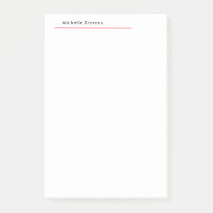 Bloco De Notas Na moda Simples, preto e branco Minimalista