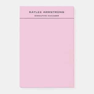 Bloco De Notas Na moda simples Rosa claro profissional