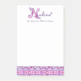 Bloco De Notas Nadine personalizado N nome que significa postar a