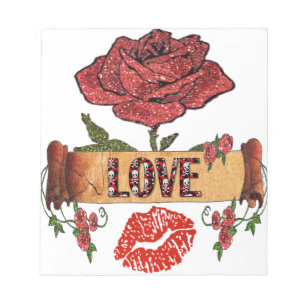 Bloco De Notas NAMORADOS RAB Rockabilly, Love & Lipstick