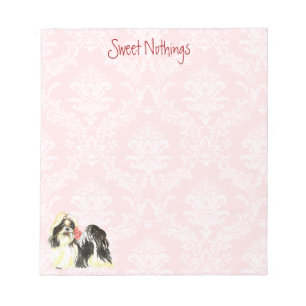 Bloco De Notas Namorados Rosa Shih Tzu