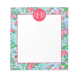 Bloco De Notas Nantucket Preppy Palm Beach Impressão Monogramed