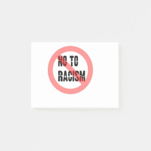 Bloco De Notas Não ao racismo Slogan Anti-Racismo