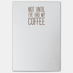 Bloco De Notas Não até que eu tenha meu CAFÉ mim ame o café