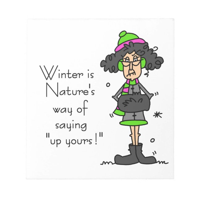 Bloco De Notas Não é um ventilador do inverno (Frente)