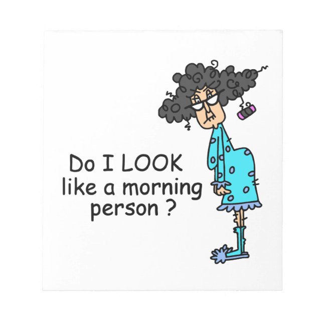 Bloco De Notas Não É Uma Pessoa Da Manhã (Frente)