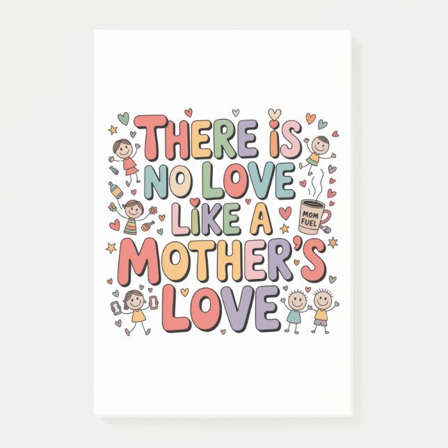 Bloco De Notas Não existe amor como o amor de uma mãe (Frente)