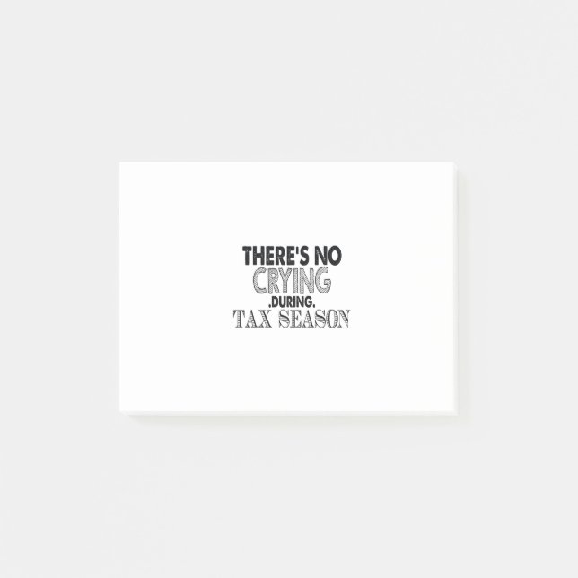 Bloco De Notas não há choro durante a época fiscal (Frente)