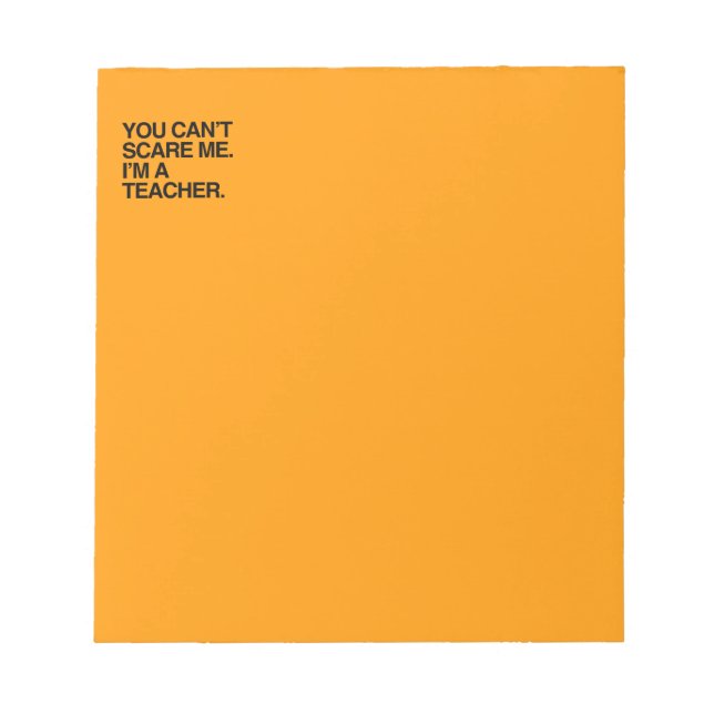 BLOCO DE NOTAS NÃO PODE ME ASSUSTAR, EU SOU PROFESSOR. (Frente)