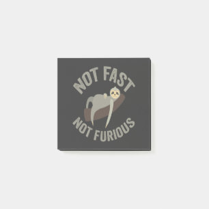 Bloco De Notas Não Rápido Não Furioso Slogan Animal Engraçado
