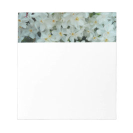 Bloco De Notas Narciso Branco Delicado de Paperwhite Flores