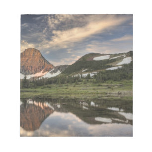 Bloco De Notas Nascer do sol e reflexo, Parque Nacional Glacier,