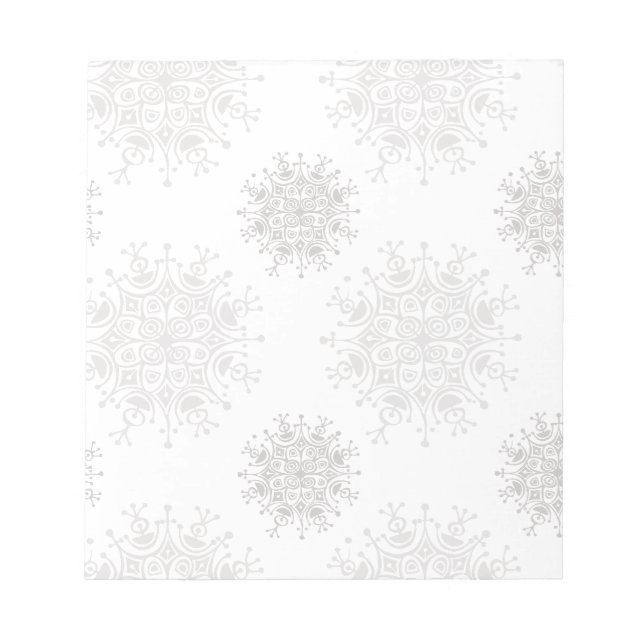 Bloco De Notas Natais vintages, Snowflakes Blizzard Pattern (Frente)