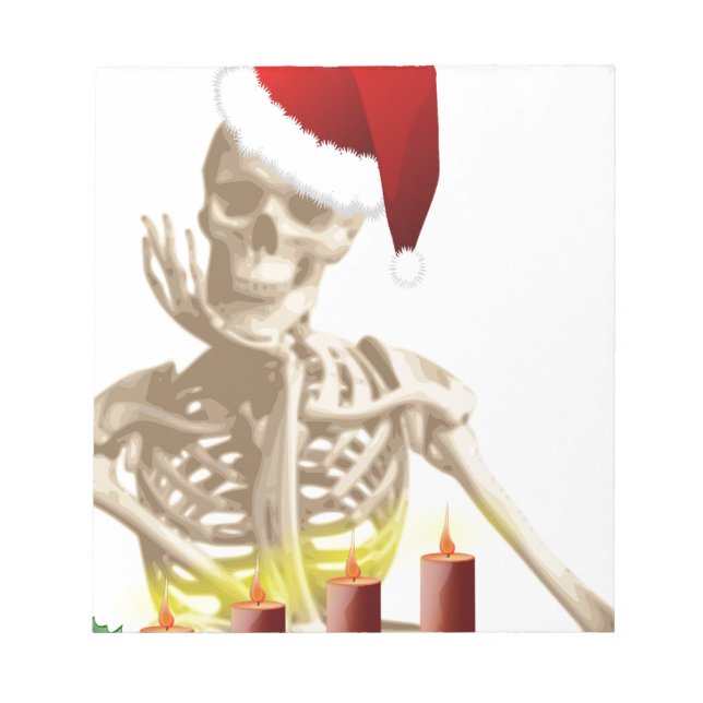Bloco De Notas natal crânio (Frente)
