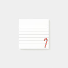 Bloco De Notas Natal de Doces em Listras Desenhado 3x3