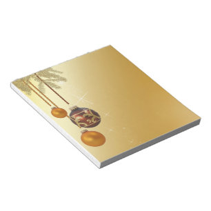 Bloco De Notas Natal dourado elegante