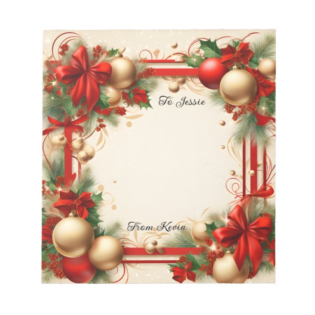 Bloco De Notas Natal e Férias (Frente)