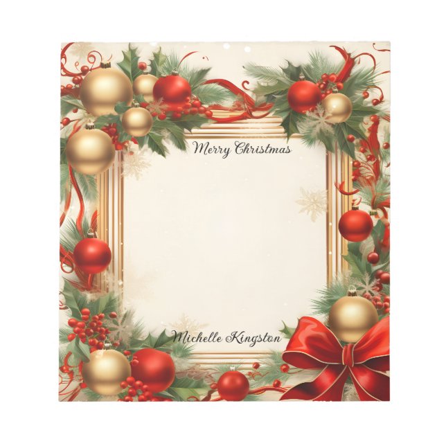 Bloco De Notas Natal e Férias (Frente)