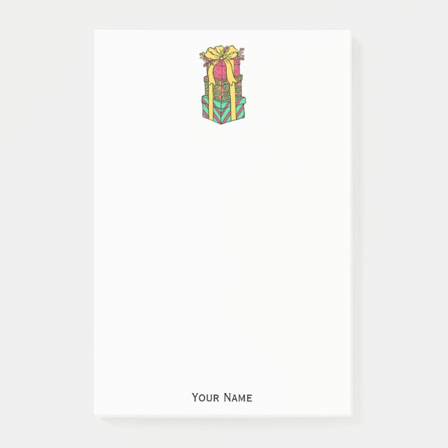 Bloco De Notas Natal Empilhado Apresenta Natal Empilhado (Frente)