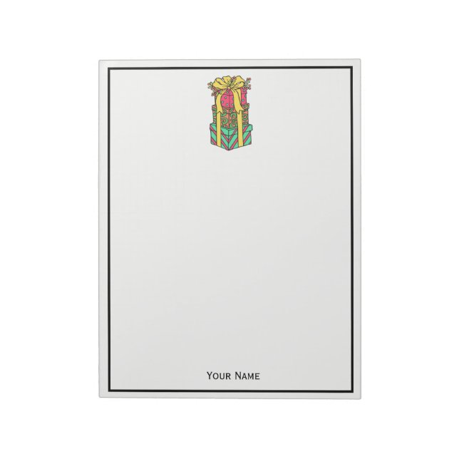 Bloco De Notas Natal Empilhado Apresenta Natal Empilhado (Invertido)