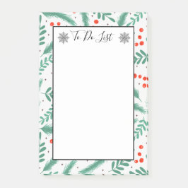 Bloco De Notas Natal Evergreen Boughes Holly Berry Para Fazer Lis
