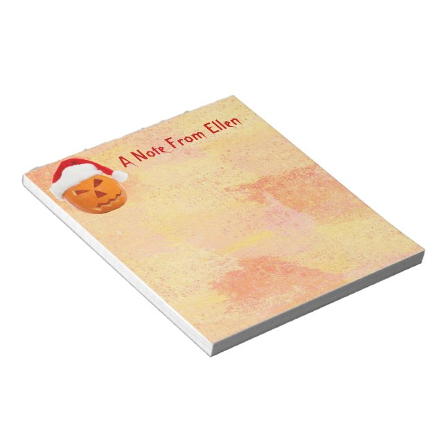 Bloco De Notas Natal Jack-O-Lanterna (Inclinado)