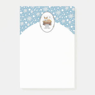 Bloco De Notas Natal Natividade Pembroke Welsh Corgi (vermelho1)
