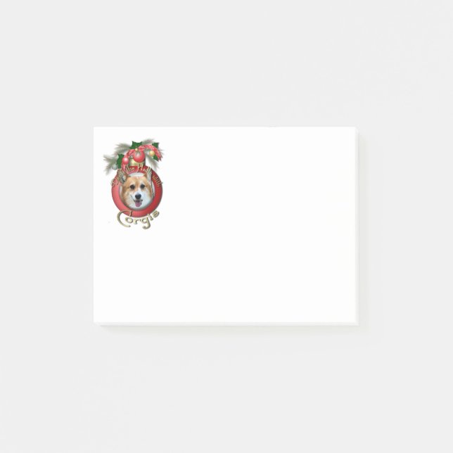 Bloco De Notas Natal - plataforma os salões - Corgi (Frente)