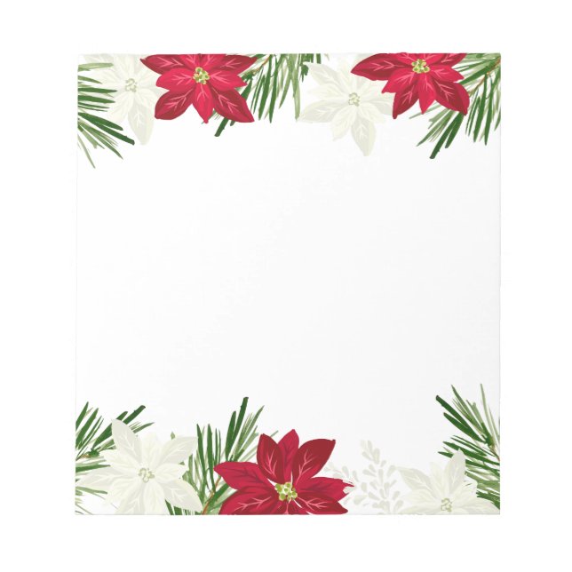 Bloco De Notas Natal Red Bold Poinsettia (Frente)